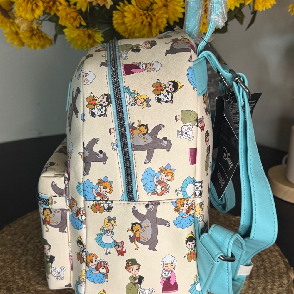 Loungefly Disney Chibi Animal Love Mini Backpack NWT Vegan Leather - Picture 2 of 8